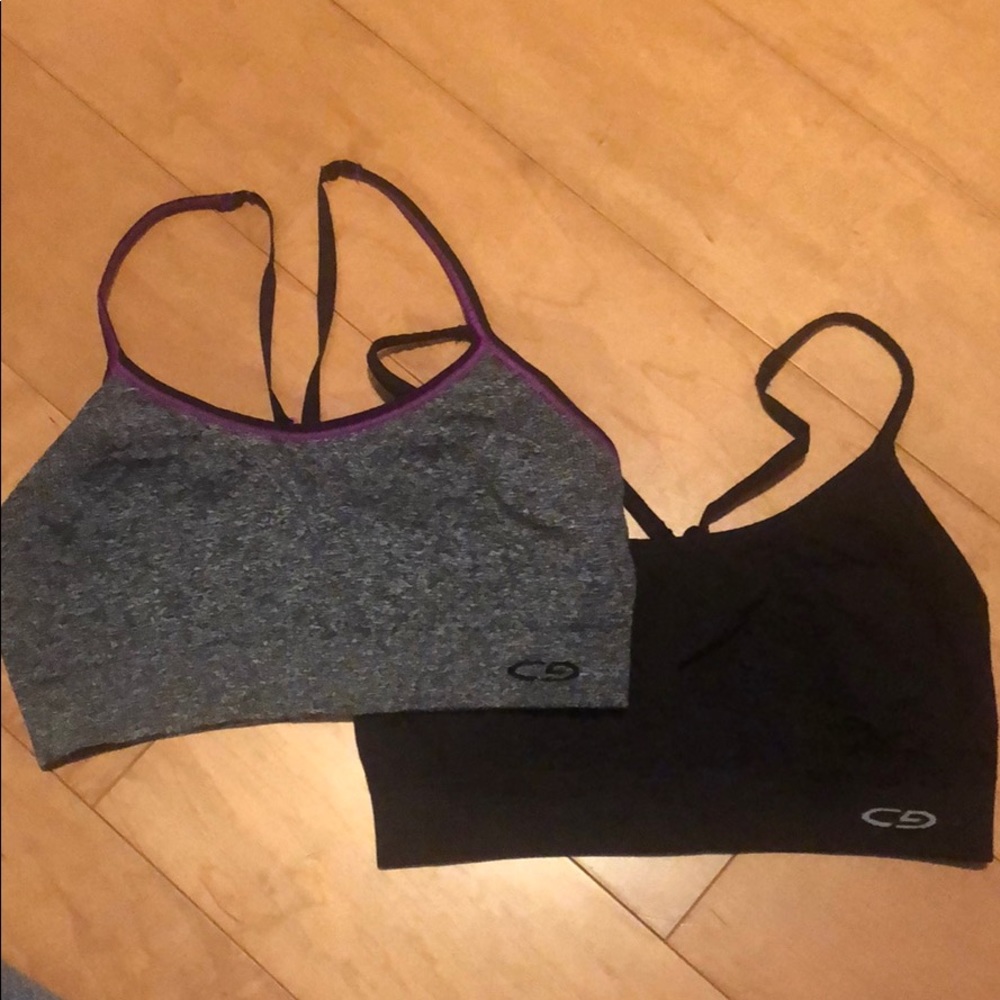 Champion sports bras. Heather grey & black size S